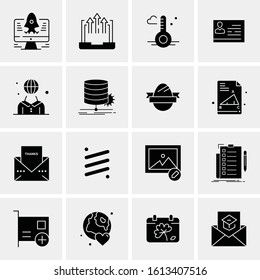 Business Icon Set. 16 Universal Icons Vector. Creative Beauitful Icon Illustration to use in Print and Web Related project.
