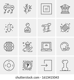 Business Icon Set. 16 Universal Icons Vector. Creative Beauitful Icon Illustration to use in Print and Web Related project.