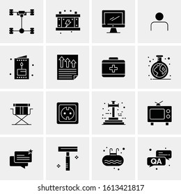Business Icon Set. 16 Universal Icons Vector. Creative Beauitful Icon Illustration to use in Print and Web Related project.