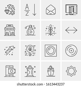 Business Icon Set. 16 Universal Icons Vector. Creative Beauitful Icon Illustration to use in Print and Web Related project.