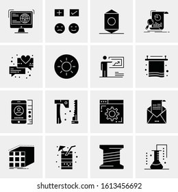 Business Icon Set. 16 Universal Icons Vector. Creative Beauitful Icon Illustration to use in Print and Web Related project.