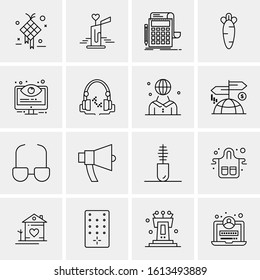 Business Icon Set. 16 Universal Icons Vector. Creative Beauitful Icon Illustration to use in Print and Web Related project.