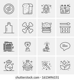 Business Icon Set. 16 Universal Icons Vector. Creative Beauitful Icon Illustration to use in Print and Web Related project.