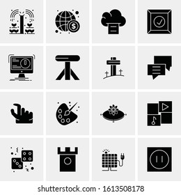 Business Icon Set. 16 Universal Icons Vector. Creative Beauitful Icon Illustration to use in Print and Web Related project.