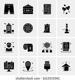Business Icon Set. 16 Universal Icons Vector. Creative Beauitful Icon Illustration to use in Print and Web Related project.