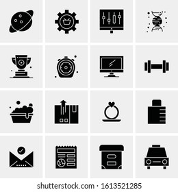 Business Icon Set. 16 Universal Icons Vector. Creative Beauitful Icon Illustration to use in Print and Web Related project.