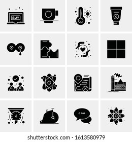 Business Icon Set. 16 Universal Icons Vector. Creative Beauitful Icon Illustration to use in Print and Web Related project.