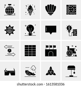 Business Icon Set. 16 Universal Icons Vector. Creative Beauitful Icon Illustration to use in Print and Web Related project.