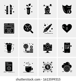 Business Icon Set. 16 Universal Icons Vector. Creative Beauitful Icon Illustration to use in Print and Web Related project.
