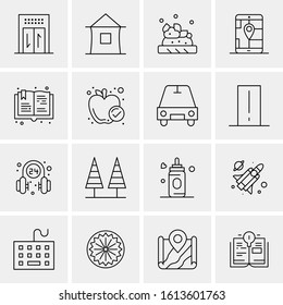 Business Icon Set. 16 Universal Icons Vector. Creative Beauitful Icon Illustration to use in Print and Web Related project.