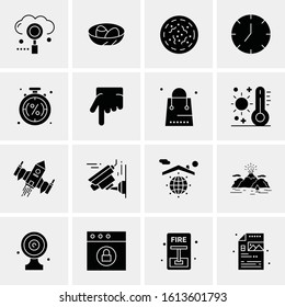 Business Icon Set. 16 Universal Icons Vector. Creative Beauitful Icon Illustration to use in Print and Web Related project.