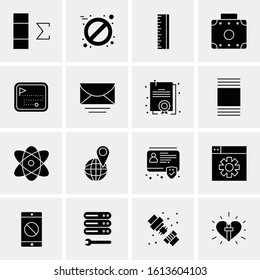 Business Icon Set. 16 Universal Icons Vector. Creative Beauitful Icon Illustration to use in Print and Web Related project.
