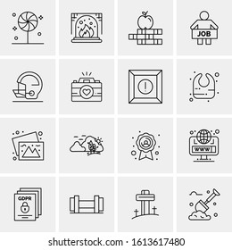 Business Icon Set. 16 Universal Icons Vector. Creative Beauitful Icon Illustration to use in Print and Web Related project.