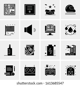 Business Icon Set. 16 Universal Icons Vector. Creative Beauitful Icon Illustration to use in Print and Web Related project.