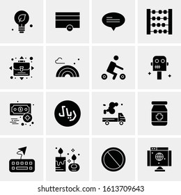 Business Icon Set. 16 Universal Icons Vector. Creative Beauitful Icon Illustration to use in Print and Web Related project.