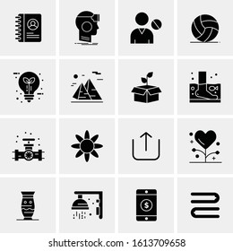 Business Icon Set. 16 Universal Icons Vector. Creative Beauitful Icon Illustration to use in Print and Web Related project.
