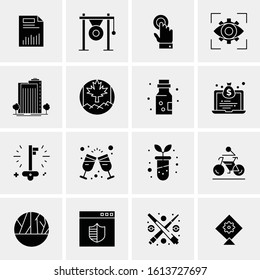 Business Icon Set. 16 Universal Icons Vector. Creative Beauitful Icon Illustration to use in Print and Web Related project.