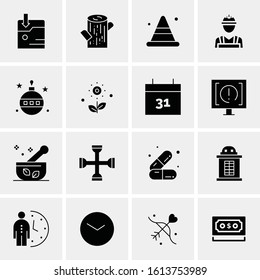 Business Icon Set. 16 Universal Icons Vector. Creative Beauitful Icon Illustration to use in Print and Web Related project.