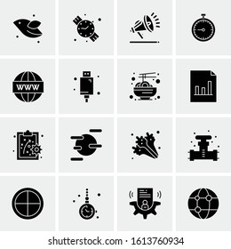 Business Icon Set. 16 Universal Icons Vector. Creative Beauitful Icon Illustration to use in Print and Web Related project.