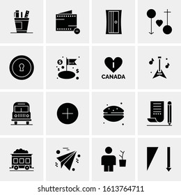 Business Icon Set. 16 Universal Icons Vector. Creative Beauitful Icon Illustration to use in Print and Web Related project.