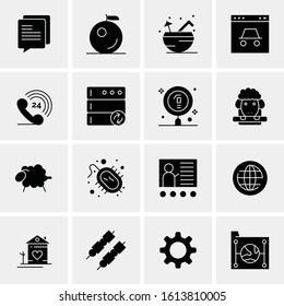Business Icon Set. 16 Universal Icons Vector. Creative Beauitful Icon Illustration to use in Print and Web Related project.