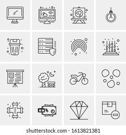 Business Icon Set. 16 Universal Icons Vector. Creative Beauitful Icon Illustration to use in Print and Web Related project.