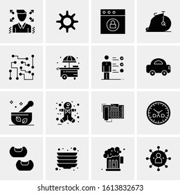 Business Icon Set. 16 Universal Icons Vector. Creative Beauitful Icon Illustration to use in Print and Web Related project.