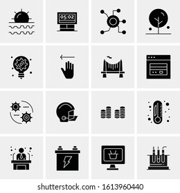 Business Icon Set. 16 Universal Icons Vector. Creative Beauitful Icon Illustration to use in Print and Web Related project.