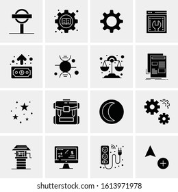 Business Icon Set. 16 Universal Icons Vector. Creative Beauitful Icon Illustration to use in Print and Web Related project.