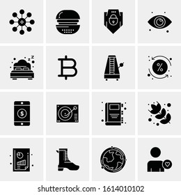 Business Icon Set. 16 Universal Icons Vector. Creative Beauitful Icon Illustration to use in Print and Web Related project.