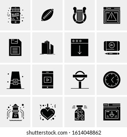 Business Icon Set. 16 Universal Icons Vector. Creative Beauitful Icon Illustration to use in Print and Web Related project.
