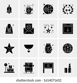 Business Icon Set. 16 Universal Icons Vector. Creative Beauitful Icon Illustration to use in Print and Web Related project.
