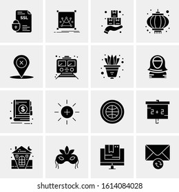 Business Icon Set. 16 Universal Icons Vector. Creative Beauitful Icon Illustration to use in Print and Web Related project.