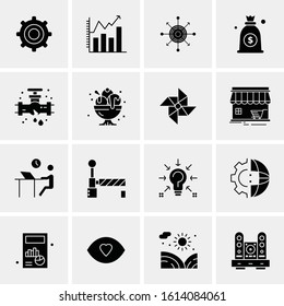 Business Icon Set. 16 Universal Icons Vector. Creative Beauitful Icon Illustration to use in Print and Web Related project.