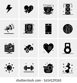 Business Icon Set. 16 Universal Icons Vector. Creative Beauitful Icon Illustration to use in Print and Web Related project.