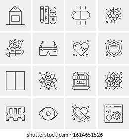 Business Icon Set. 16 Universal Icons Vector. Creative Beauitful Icon Illustration to use in Print and Web Related project.