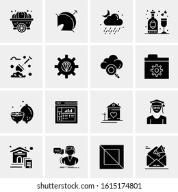 Business Icon Set. 16 Universal Icons Vector. Creative Beauitful Icon Illustration to use in Print and Web Related project.