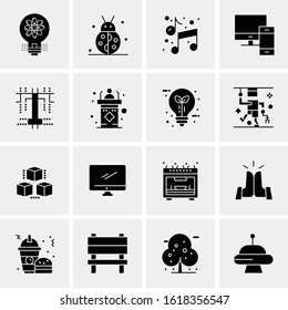 Business Icon Set. 16 Universal Icons Vector. Creative Beauitful Icon Illustration to use in Print and Web Related project.