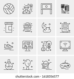 Business Icon Set. 16 Universal Icons Vector. Creative Beauitful Icon Illustration to use in Print and Web Related project.