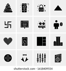 Business Icon Set. 16 Universal Icons Vector. Creative Beauitful Icon Illustration to use in Print and Web Related project.