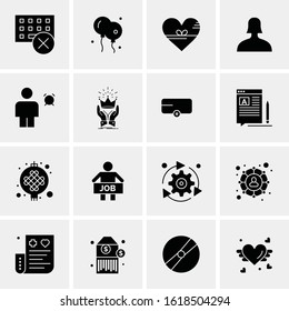 Business Icon Set. 16 Universal Icons Vector. Creative Beauitful Icon Illustration to use in Print and Web Related project.