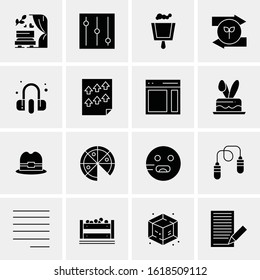 Business Icon Set. 16 Universal Icons Vector. Creative Beauitful Icon Illustration to use in Print and Web Related project.