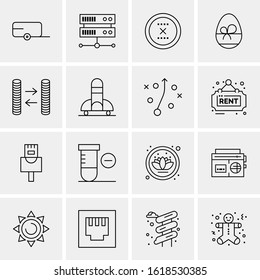 Business Icon Set. 16 Universal Icons Vector. Creative Beauitful Icon Illustration to use in Print and Web Related project.