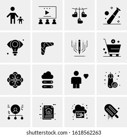 Business Icon Set. 16 Universal Icons Vector. Creative Beauitful Icon Illustration to use in Print and Web Related project.