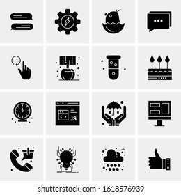 Business Icon Set. 16 Universal Icons Vector. Creative Beauitful Icon Illustration to use in Print and Web Related project.