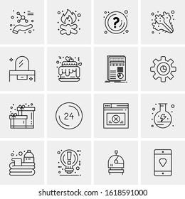 Business Icon Set. 16 Universal Icons Vector. Creative Beauitful Icon Illustration to use in Print and Web Related project.