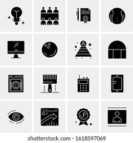 Business Icon Set. 16 Universal Icons Vector. Creative Beauitful Icon Illustration to use in Print and Web Related project.