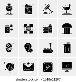 Business Icon Set. 16 Universal Icons Vector. Creative Beauitful Icon Illustration to use in Print and Web Related project.