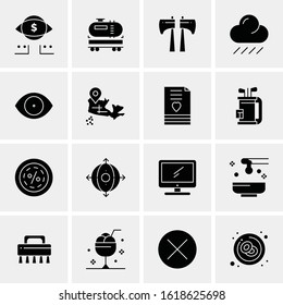 Business Icon Set. 16 Universal Icons Vector. Creative Beauitful Icon Illustration to use in Print and Web Related project.