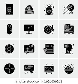 Business Icon Set. 16 Universal Icons Vector. Creative Beauitful Icon Illustration to use in Print and Web Related project.